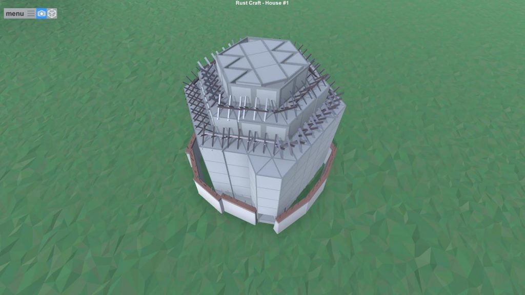Крыша антирейд дома в Rust для 1-2 игроков