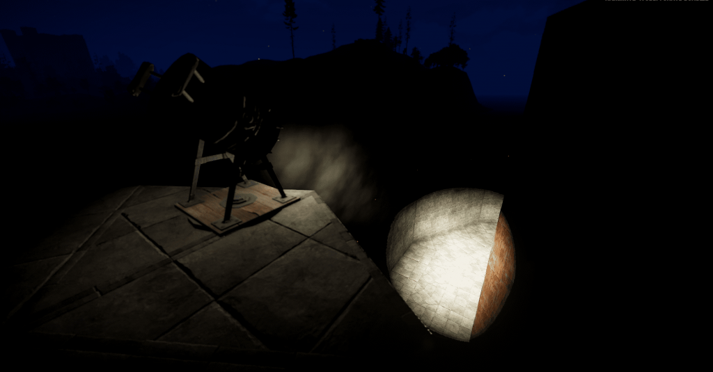 Освещение прожектором тёмных участков карты в игре Rust