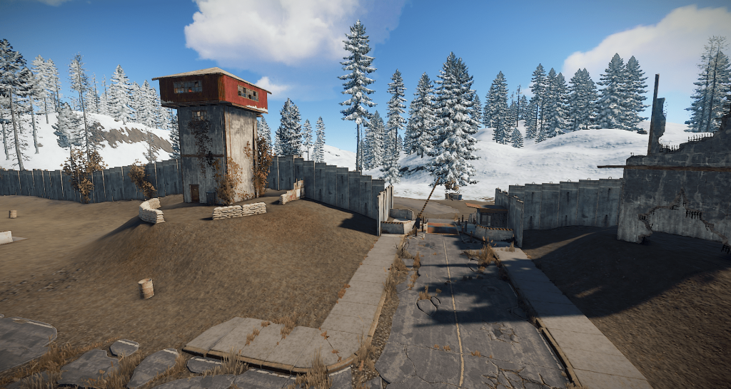 Главные ворота аэродрома в Rust