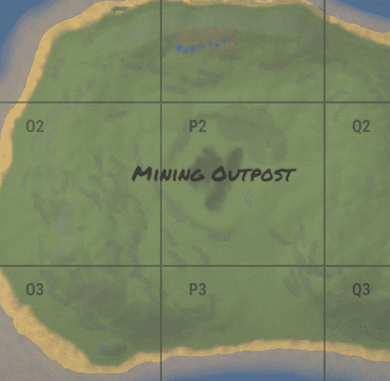 Mining Outpost на внутриигровой карте в Rust