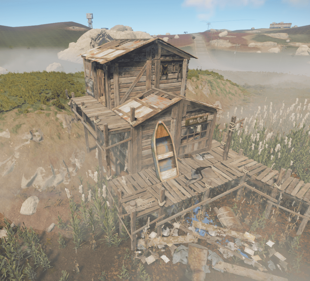 Двухэтажный заброшенный домик в Rust