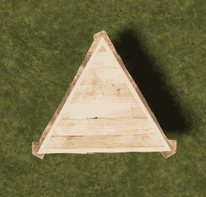 Деревянный треугольный фундамент в Rust