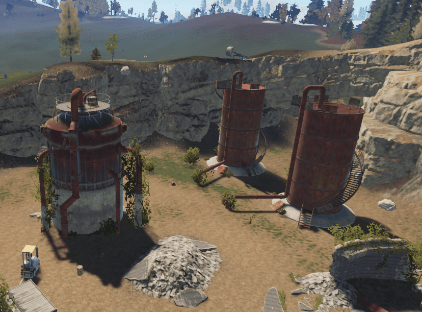 Коллектор и водяные вышки водоочистной станции в Rust