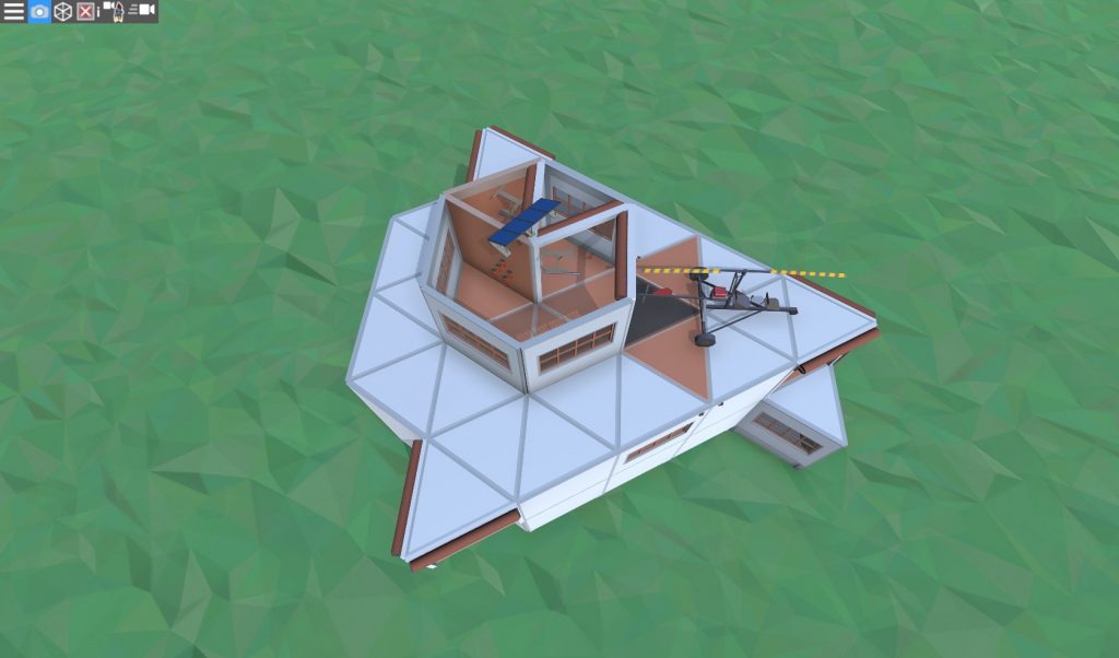 3 этаж дома соло игрока с коптерной площадкой в Rust