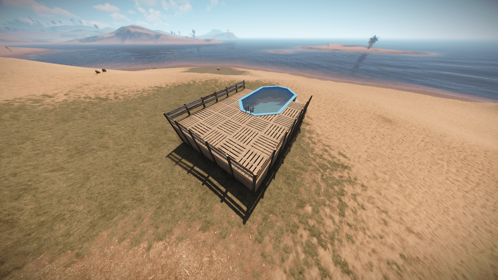 Наземный бассейн в Rust