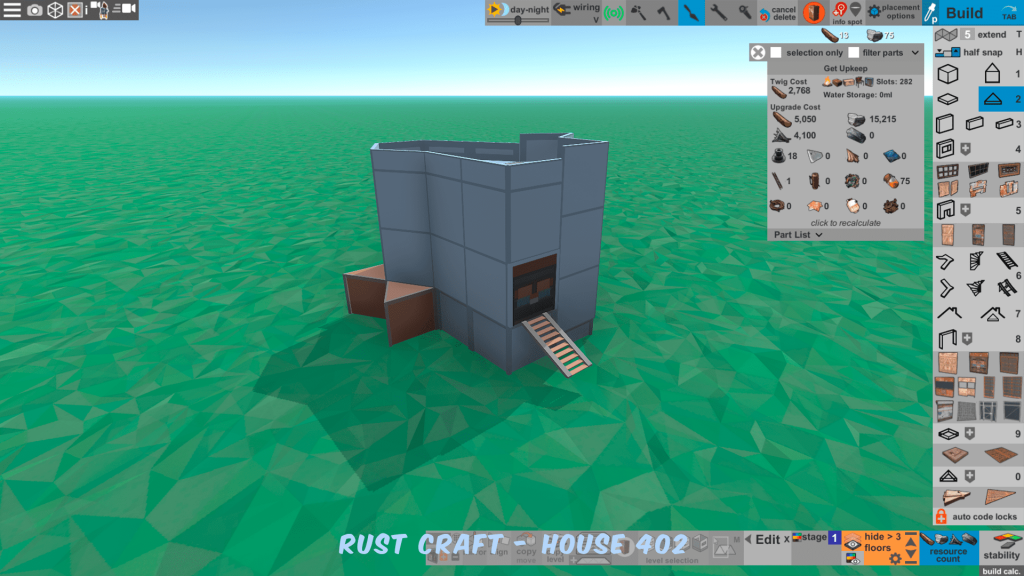 Стоимость улучшения дома Furn5 в Rust