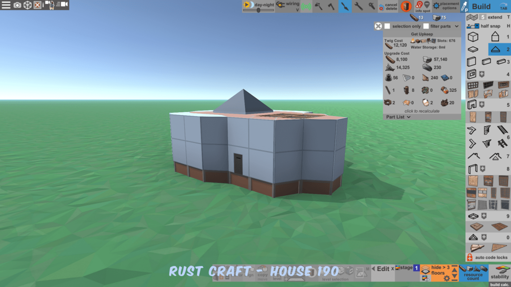 Стоимость улучшения дома Furn4 в Rust