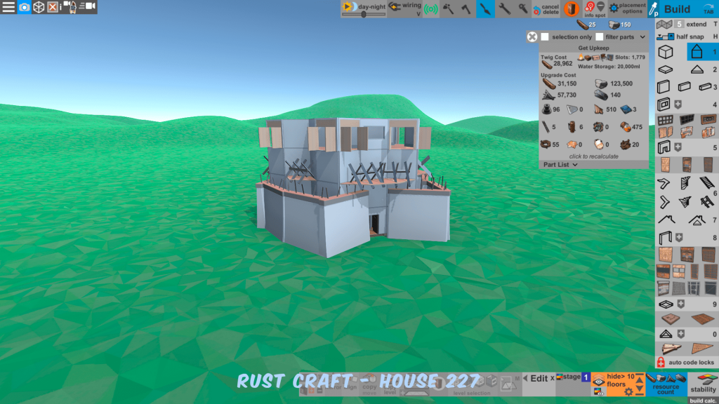 Стоимость улучшения дома Spiker3 в Rust