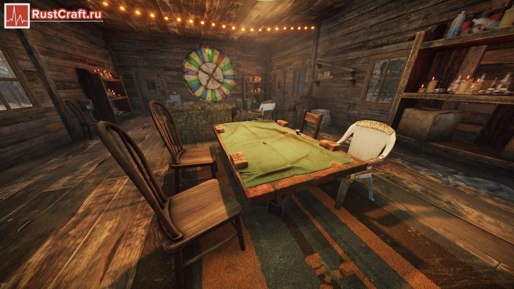Покерный стол на 4 игроков в Rust