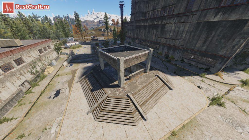 Вход в метро на космодроме в Rust