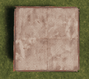 Металлический квадратный фундамент в Rust