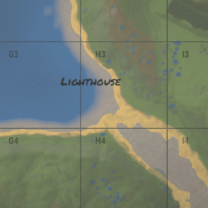 Lighthouse на внутриигровой карте в Rust