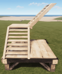 Деревянная L-образная лестница в Rust