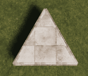 Каменный треугольный фундамент в Rust