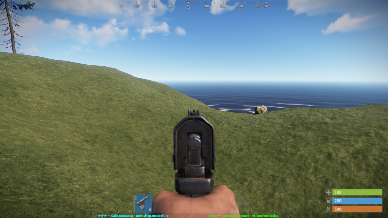 Стандартный прицел полуавтоматического пистолета в Rust — Rust Craft