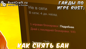 Гайды в Rust - бан