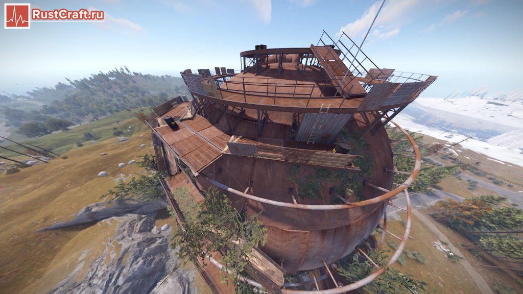 Бочки с дизельным топливом на сфере в Rust