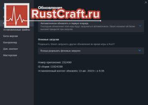 Настройка автообновлений Rust