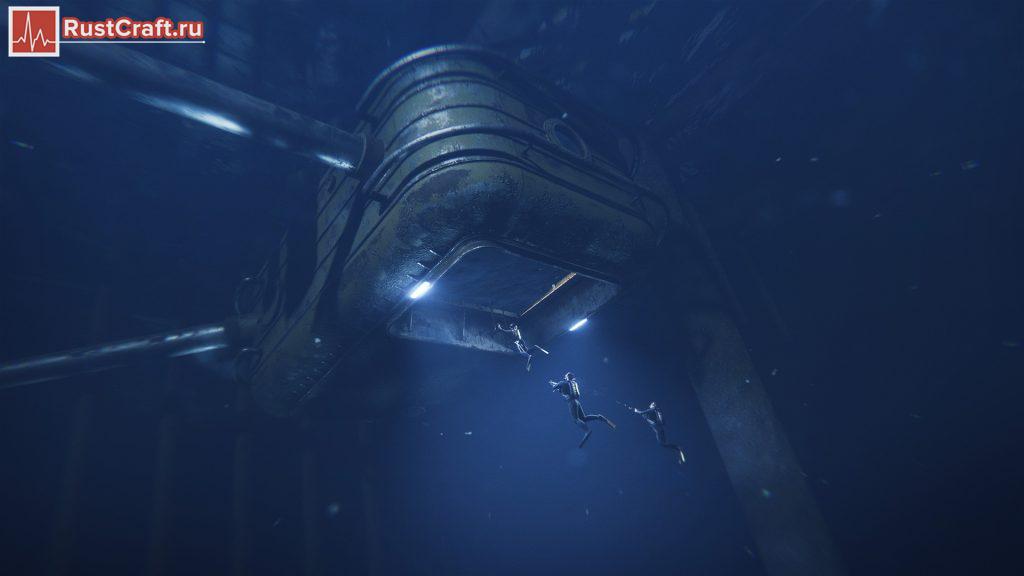 Подводный вход на нефтевышки в Rust