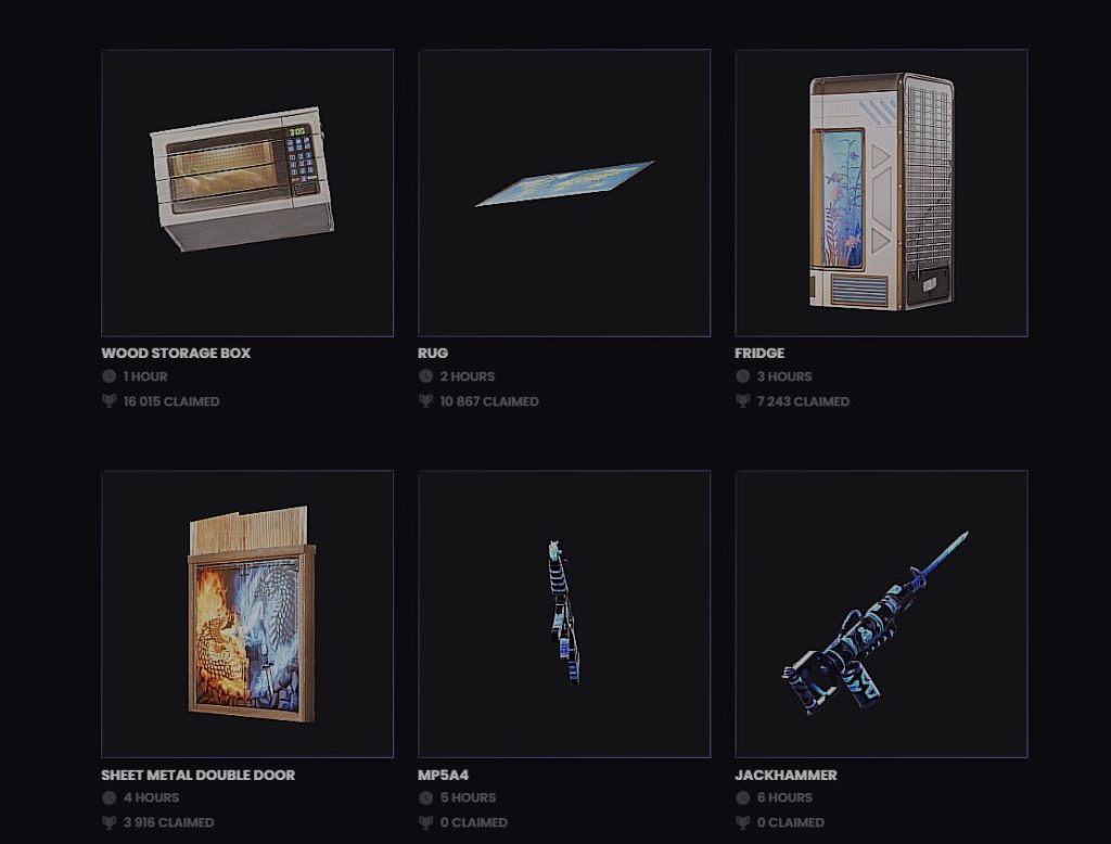 Twitch Drops Rust 41 Round список скинов